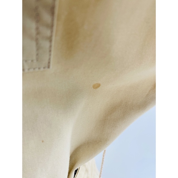 Vintage Khaki Camp Front Button Belted Elastic Waist Short Sleeve Dress - Picture 6 of 14